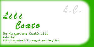 lili csato business card