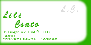 lili csato business card
